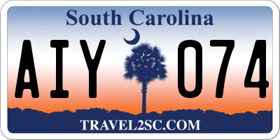 SC license plate AIY074