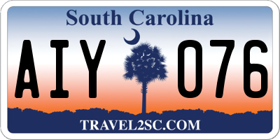 SC license plate AIY076