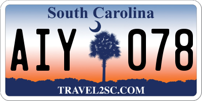 SC license plate AIY078