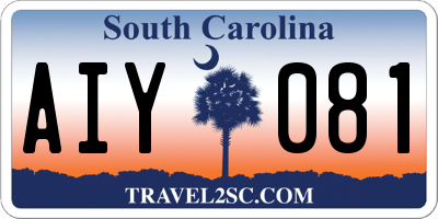SC license plate AIY081