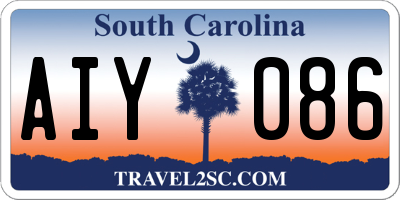 SC license plate AIY086