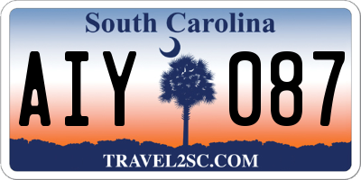 SC license plate AIY087
