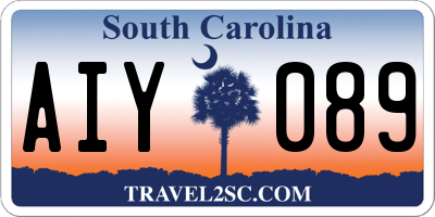 SC license plate AIY089