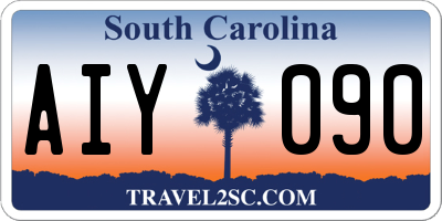 SC license plate AIY090