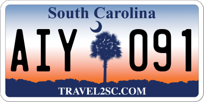 SC license plate AIY091