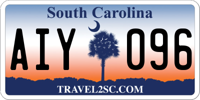 SC license plate AIY096
