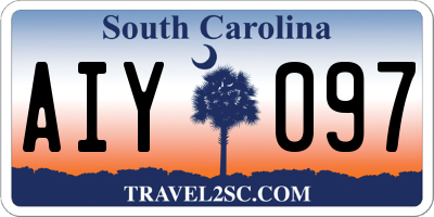 SC license plate AIY097