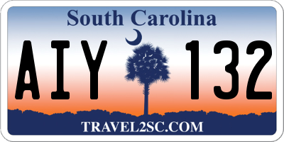 SC license plate AIY132