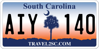 SC license plate AIY140