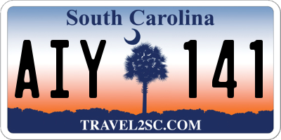 SC license plate AIY141