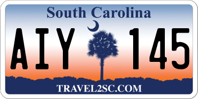 SC license plate AIY145