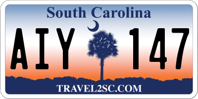 SC license plate AIY147