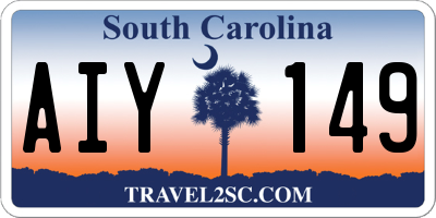 SC license plate AIY149