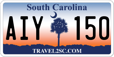 SC license plate AIY150