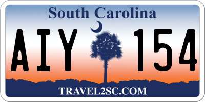 SC license plate AIY154