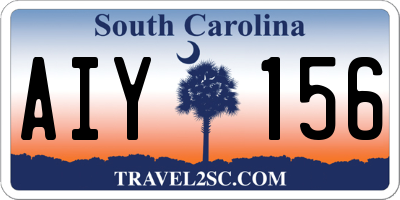 SC license plate AIY156