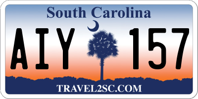 SC license plate AIY157