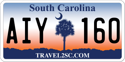 SC license plate AIY160