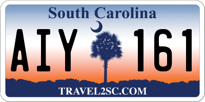SC license plate AIY161