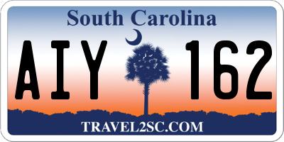 SC license plate AIY162