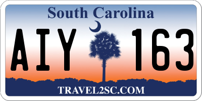 SC license plate AIY163