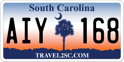 SC license plate AIY168