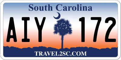 SC license plate AIY172
