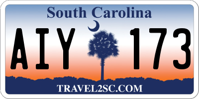 SC license plate AIY173