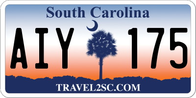 SC license plate AIY175
