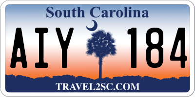 SC license plate AIY184