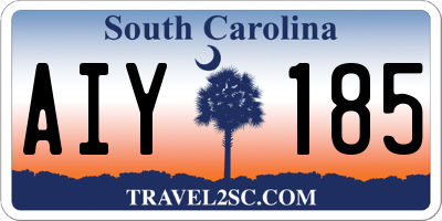 SC license plate AIY185