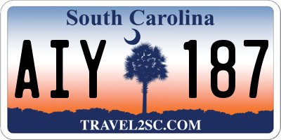 SC license plate AIY187