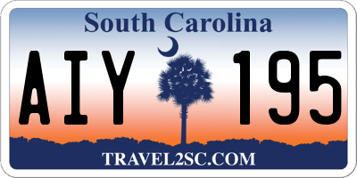 SC license plate AIY195