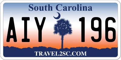 SC license plate AIY196