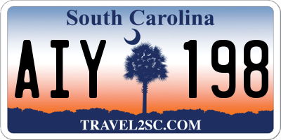 SC license plate AIY198