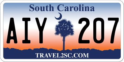 SC license plate AIY207