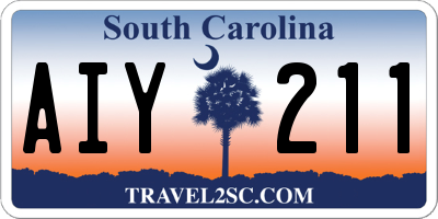 SC license plate AIY211