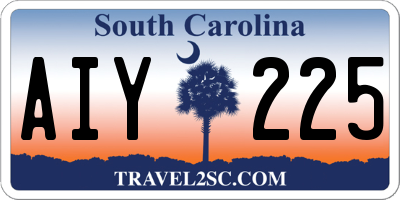 SC license plate AIY225