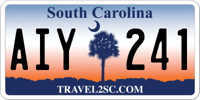 SC license plate AIY241