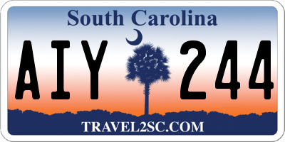 SC license plate AIY244