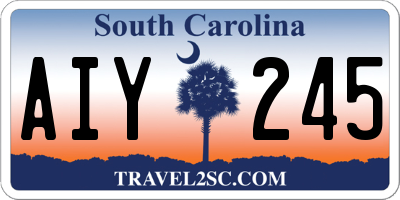 SC license plate AIY245
