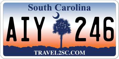 SC license plate AIY246