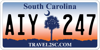 SC license plate AIY247