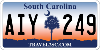 SC license plate AIY249
