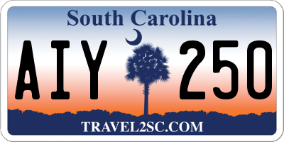SC license plate AIY250