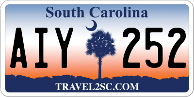 SC license plate AIY252