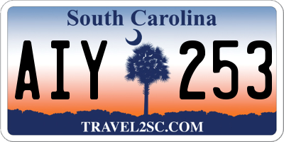 SC license plate AIY253