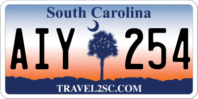 SC license plate AIY254