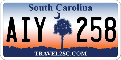 SC license plate AIY258