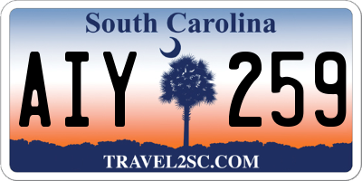 SC license plate AIY259